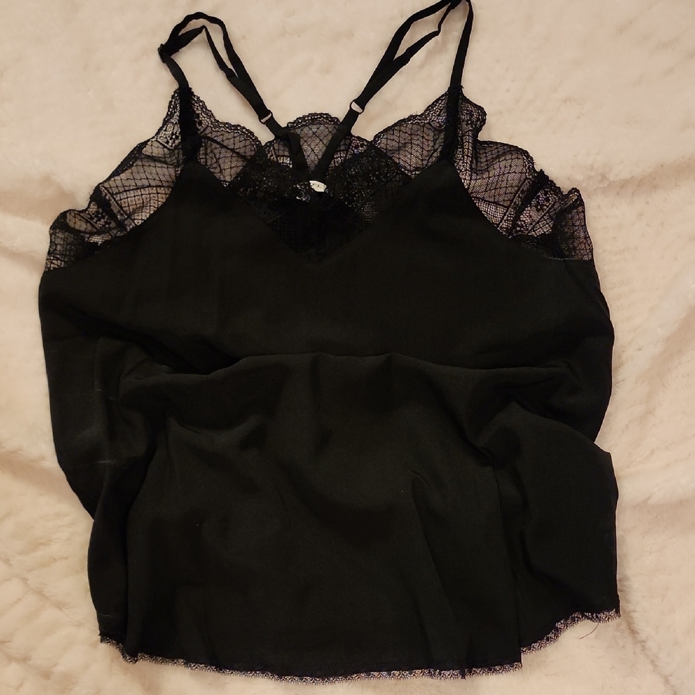 JODIFL Black Lace Trim Camisole